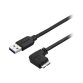 StarTech.com Câble Micro USB 3.0 slim - USB-A vers Micro-B à angle droit de 1 m - M/M