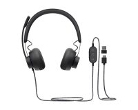 Logitech 981-000870 casque Avec fil Arceau Appels/Musique USB Type-C Graphite