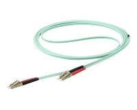 StarTech.com Câble Fibre Optique Multimode de 7m LC/UPC à LC/UPC OM4, Fibre Zipcord 50/125µm LOMMF/VCSEL, Réseaux 100G, Faible Perte d'Insertion, Cordon de Raccordement Fibre LSZH