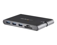 StarTech.com Adaptateur Multiport USB-C - Mini Dock USB Type C avec 4k HDMI ou 1080p VGA - 100W Power Delivery Passthrough, Hub 3x USB 3.0, GbE, SD & MicroSD - Station d'Accueil PC Portable