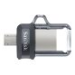 SanDisk Ultra Dual m3.0 lecteur USB flash 64 Go USB Type-A / Micro-USB 3.2 Gen 1 (3.1 Gen 1) Noir, Argent, Transparent