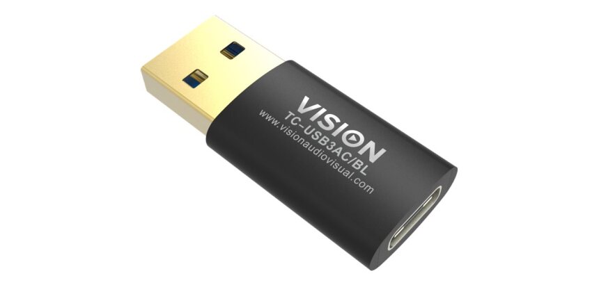 Vision TC-USB3AC/BL changeur de genre de câble Noir