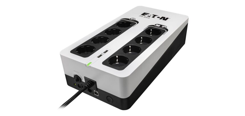 Eaton 3S850D alimentation d'énergie non interruptible Veille 0,85 kVA 510 W 8 sortie(s) CA