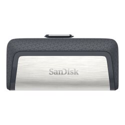 SanDisk Ultra Dual Drive USB Type-C lecteur USB flash 128 Go USB Type-A / USB Type-C 3.2 Gen 1 (3.1 Gen 1) Noir, Argent