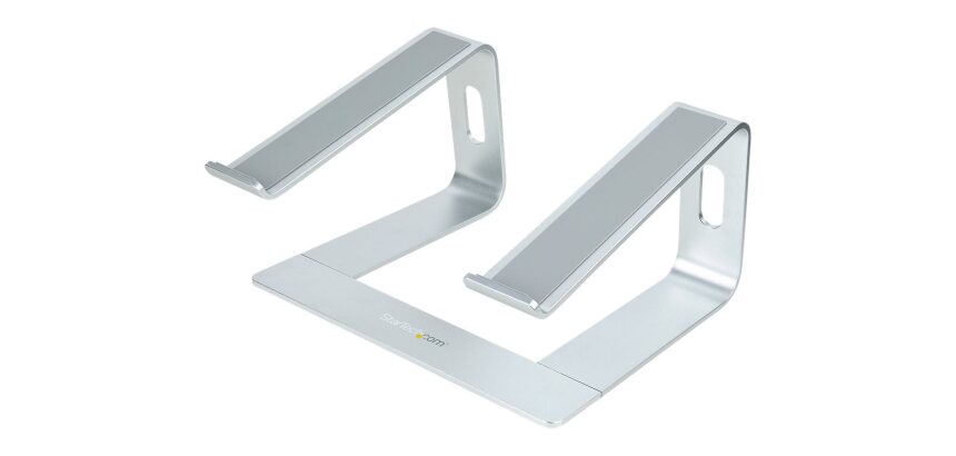 StarTech.com Support Ordinateur Portable (5kg) - Socle Ordinateur Portable en Aluminium, Argenté - Réhausseur PC pour MacBook Air/Pro, Dell XPS, Lenovo - Élévateur/Surélévateur Ergonomique pour Bureau