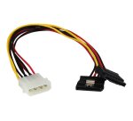 StarTech.com Câble adaptateur d'alimentation interne LP4 (4 broches) - Mâle vers 2x SATA femelle - 30 cm