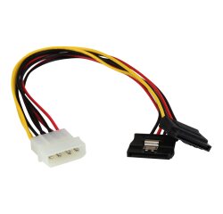 StarTech.com Câble adaptateur d'alimentation interne LP4 (4 broches) - Mâle vers 2x SATA femelle - 30 cm