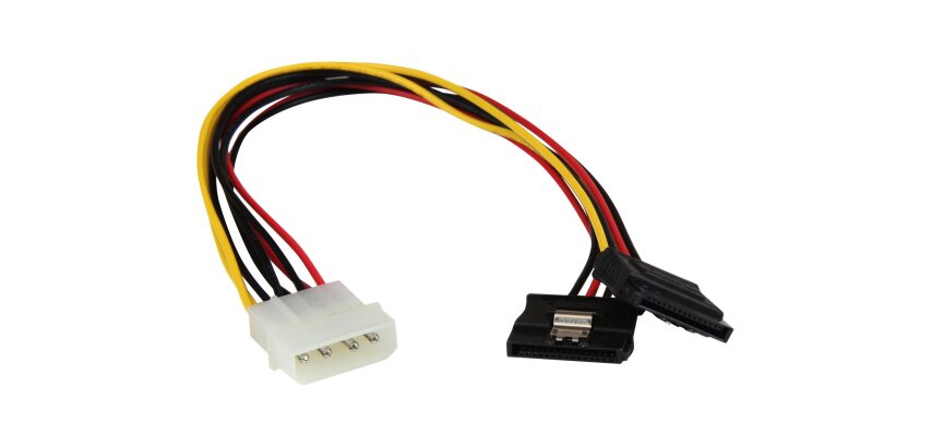StarTech.com Câble adaptateur d'alimentation interne LP4 (4 broches) - Mâle vers 2x SATA femelle - 30 cm