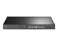 TP-Link TL-SG1218MPE Géré L2 Gigabit Ethernet (10/100/1000) Connexion Ethernet, supportant l'alimentation via ce port (PoE) 1U Noir