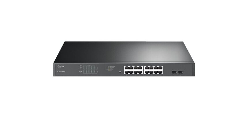 TP-Link TL-SG1218MPE Géré L2 Gigabit Ethernet (10/100/1000) Connexion Ethernet, supportant l'alimentation via ce port (PoE) 1U Noir