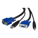 StarTech.com Câble KVM (clavier / vidéo / souris) universel - 2 en 1 - VGA et USB