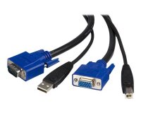 StarTech.com Câble KVM (clavier / vidéo / souris) universel - 2 en 1 - VGA et USB