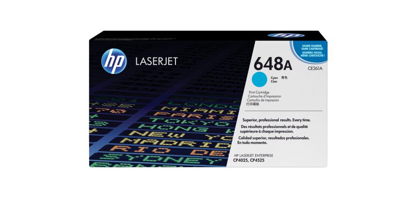 HP 648A - cyan - original - LaserJet - cartouche de toner (CE261A)