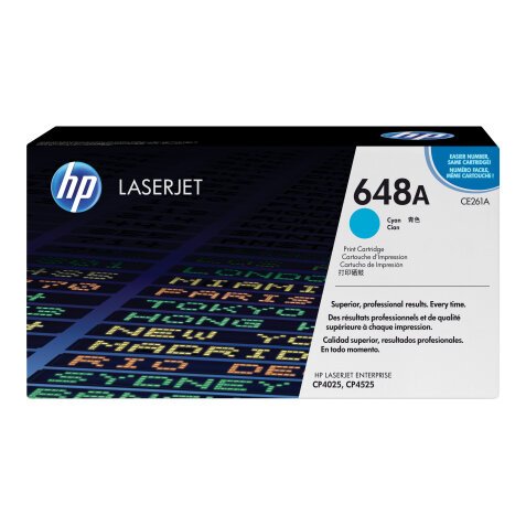 HP 648A - cyan - original - LaserJet - toner cartridge (CE261A)