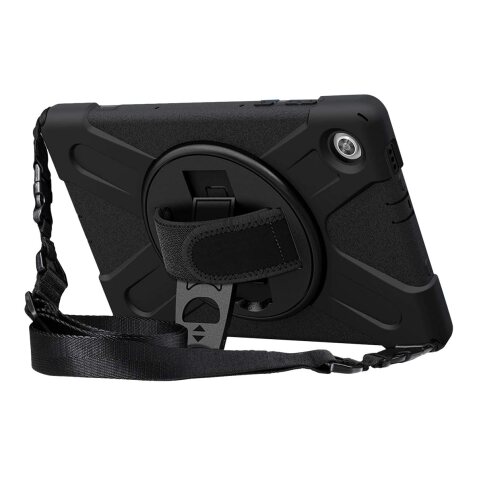 DLH COQUE RENFORCEE AVEC BANDOULIERE, POIGNEE ROTATIVE ET PIED SUPPORT POUR LENOVO Tab M10 FHD Plus Gen2 10.3" (ZA5V, ZA5T, ZA5W, TB-X606, TB-X606F..)
