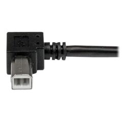 StarTech.com câble USB 2.0 A vers USB B coudé à droite Mâle / Mâle pour imprimante - 3 m - Noir