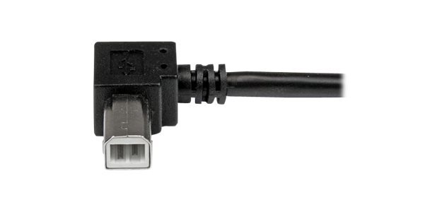 StarTech.com câble USB 2.0 A vers USB B coudé à droite Mâle / Mâle pour imprimante - 3 m - Noir