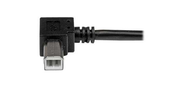 StarTech.com câble USB 2.0 A vers USB B coudé à droite Mâle / Mâle pour imprimante - 3 m - Noir