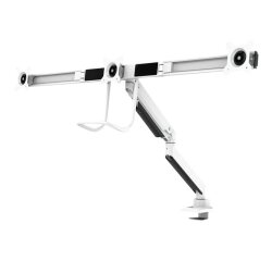 Neomounts NM-D775DX3WHITE Support d'écran à fixer 17-27" - ressort à gaz - Topfix - arrêt 180°