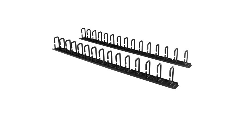 StarTech.com Lot de 2 Systèmes de Gestion des Câbles pour Rack Serveur Vertical 20U avec Crochets à Anneau en D, Panneaux de Gestion des Câbles pour Tack Téseau 40U, 2 Organiseurs de Câbles de 91cm