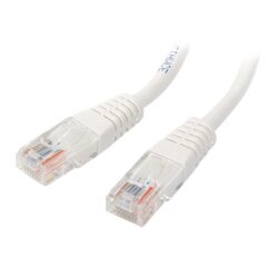 StarTech.com Câble patch UTP Cat5e de 15 m avec RJ45 moulé blanc - Cordon de connexion de 15 m