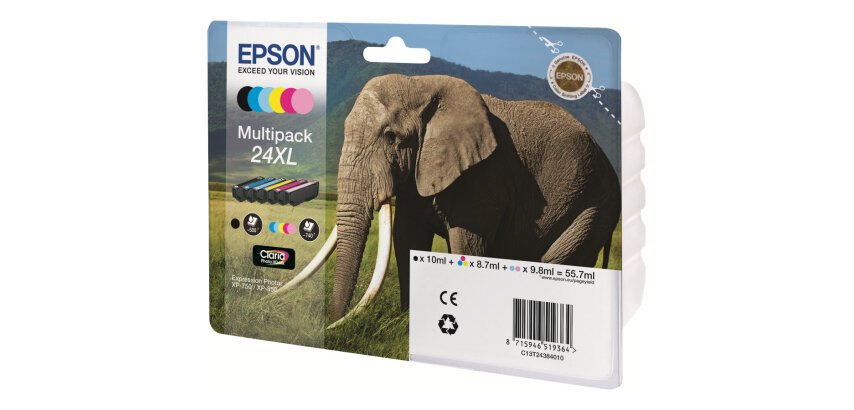 Epson Elephant Encre Claria Photo HD multipack 6 couleurs Éléphant 24
