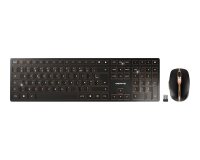 CHERRY DW 9100 SLIM clavier Souris incluse Universel RF sans fil + Bluetooth AZERTY Français Noir