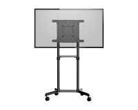 StarTech.com Chariot Meuble TV - Support TV sur Roulettes Portable pour Écrans VESA 37-70" (70kg) - Pied TV avec Étagère de Rangement - Inclinable - Gabarit de Montage Universel Télévision