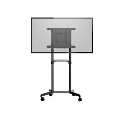 StarTech.com Chariot Meuble TV - Support TV sur Roulettes Portable pour Écrans VESA 37-70" (70kg) - Pied TV avec Étagère de Rangement - Inclinable - Gabarit de Montage Universel Télévision