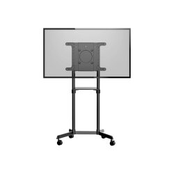 StarTech.com Chariot Meuble TV - Support TV sur Roulettes Portable pour Écrans VESA 37-70" (70kg) - Pied TV avec Étagère de Rangement - Inclinable - Gabarit de Montage Universel Télévision