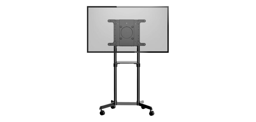 StarTech.com Chariot Meuble TV - Support TV sur Roulettes Portable pour Écrans VESA 37-70" (70kg) - Pied TV avec Étagère de Rangement - Inclinable - Gabarit de Montage Universel Télévision