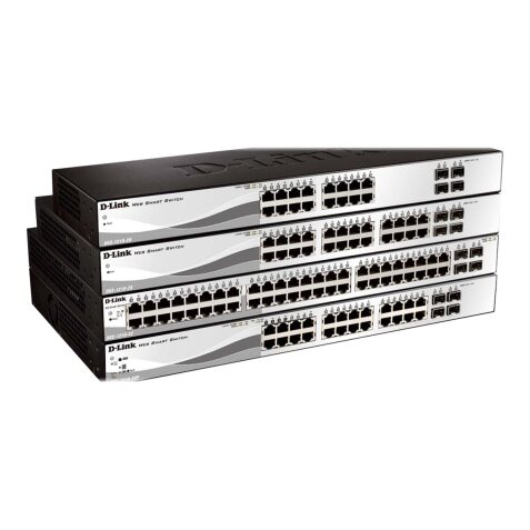 D-Link DGS-1210-28P Géré L2 Gigabit Ethernet (10/100/1000) Connexion Ethernet, supportant l'alimentation via ce port (PoE) 1U