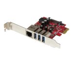 StarTech.com Carte PCI Express à 3 ports USB 3.0 (5Gbps) et 1 port Gigabit Ethernet avec UASP