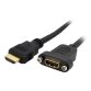 StarTech.com Adaptateur HDMI 1m - Câble HDMI 4K30Hz Haut Débit pour Montage sur Panneau - Bande Passante 10.2 Gbps - HDMI 4K à HDMI F/M - Câble de Connexion pour Montage sur Panneau HDMI