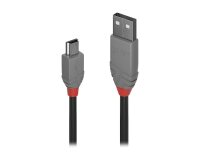 Lindy Câble USB 2.0 type A vers Mini-B, Anthra Line, 1m