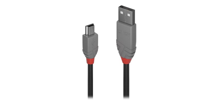 Lindy Câble USB 2.0 type A vers Mini-B, Anthra Line, 1m