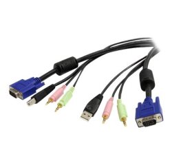 StarTech.com Câble pour Switch KVM VGA avec USB et Audio et Micro - 1.80m