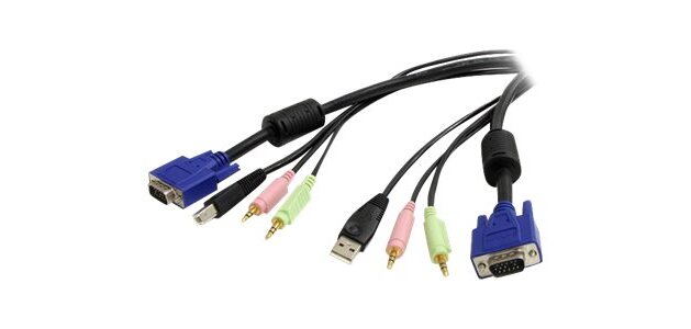 StarTech.com Câble pour Switch KVM VGA avec USB et Audio et Micro - 1.80m