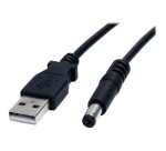 StarTech.com Câble d'Alimentation USB vers 5,5 mm - Barillet Type M - 2m