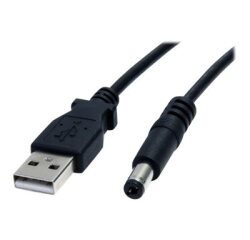 StarTech.com Câble d'Alimentation USB vers 5,5 mm - Barillet Type M - 2m