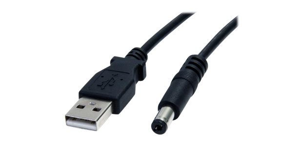 StarTech.com Câble d'Alimentation USB vers 5,5 mm - Barillet Type M - 2m