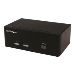 StarTech.com Switch KVM USB double VGA à 2 ports avec hub USB 2.0 à 2 ports