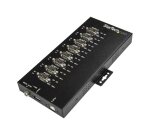 StarTech.com Hub Série 8 Ports USB vers RS232/RS485/RS422 - Convertisseur Industriel USB 2.0 vers DB9 - IP30 - Hub Série Métallique Montable sur Rail DIN - Protection ESD 15kV