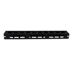 StarTech.com Panneau de Gestion de Câbles pour Rack 1U à Goulotte Horizontale avec Couvercle - Goulotte de Câbles pour Rack de Serveur - Organisateur / Gestionnaire de Câbles pour Rack