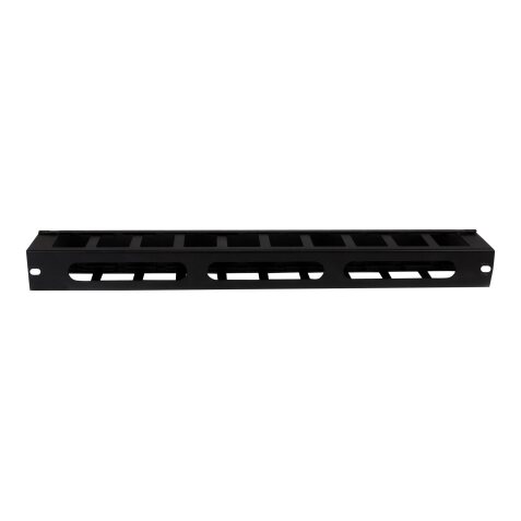 StarTech.com Panneau de Gestion de Câbles pour Rack 1U à Goulotte Horizontale avec Couvercle - Goulotte de Câbles pour Rack de Serveur - Organisateur / Gestionnaire de Câbles pour Rack