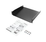 StarTech.com Étagère Rack Serveur 2U - Étagère Cantilever Universelle pour Armoire Rack d'Équipement Réseau 19" - Acier Haute Résistance - Poids Max 20kg - Profondeur de 40,6cm, Noir