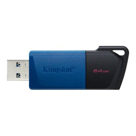 Kingston Technology DataTraveler Exodia M 64 GB, USB 3.2 Gen 1 (zwart + blauw) - 2 stuks