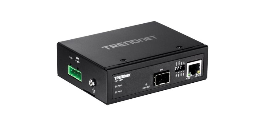 Trendnet TI-F11SFP convertisseur de support réseau 1000 Mbit/s Noir