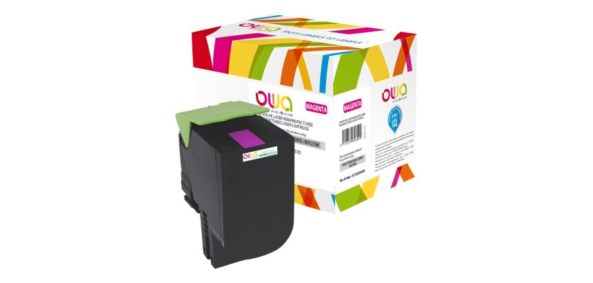Toner remanufacturé OWA - standard - pour LEXMARK 80C2SC0, 80C2SCE