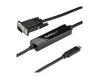 StarTech.com Adaptateur USB-C vers VGA 1m - Câble Vidéo Actif USB Type C vers VGA - 1920x1200/1080p - Compatible Thunderbolt 3 - Convertisseur USB-C à VGA - DP Alt Mode HBR2